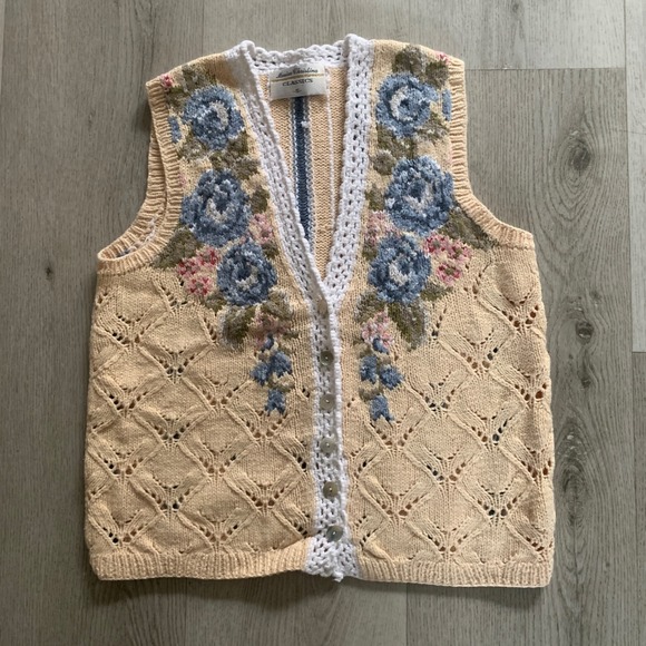 Marisa Christina classics Sweaters - Marisa Christina classics y2k‎ boho cottagecore floral vest cardigan S granny